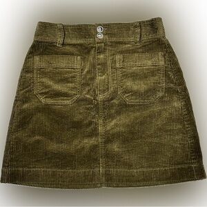 Madewell Brown Corduroy Mini Skirt